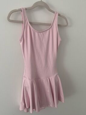 So Danca Ballet Dance Child Tank Dress Leotard Bow on Back Pink Size 2A 12-14
